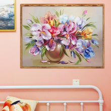 Charger l'image dans la galerie, Fleur - diamant rond complet - 40x30cm