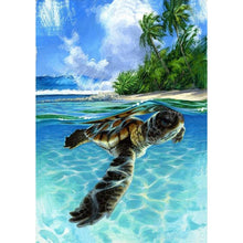 Charger l'image dans la galerie, Tortue de mer - peinture en diamant complet - 40x30cm