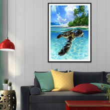 Charger l'image dans la galerie, Tortue de mer - peinture en diamant complet - 40x30cm