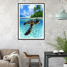 Charger l'image dans la galerie, Tortue de mer - peinture en diamant complet - 40x30cm