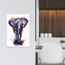 Charger l'image dans la galerie, Éléphant suspendu - diamant rond complet - 40x60cm