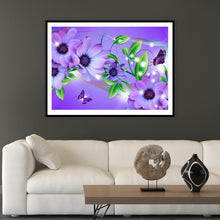 Charger l'image dans la galerie, Fleur - diamant rond complet - 40x30cm