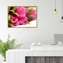 Charger l'image dans la galerie, Fleur - diamant rond complet - 40x30cm