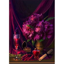 Charger l'image dans la galerie, Fleur - diamant rond complet - 40x30cm