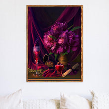 Charger l'image dans la galerie, Fleur - diamant rond complet - 40x30cm