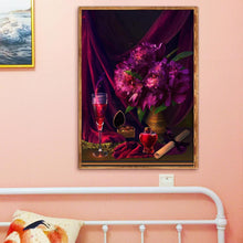 Charger l'image dans la galerie, Fleur - diamant rond complet - 40x30cm