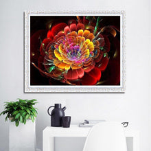 Charger l'image dans la galerie, Fleur - diamant rond complet - 40x30cm