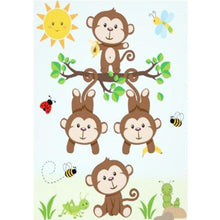 Charger l'image dans la galerie, Singe - diamant rond complet - 30x40cm