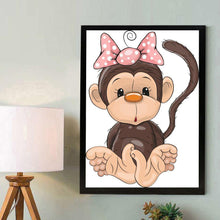 Charger l'image dans la galerie, Singe - diamant rond complet - 30x40cm