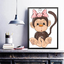 Charger l'image dans la galerie, Singe - diamant rond complet - 30x40cm