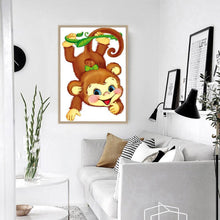 Charger l'image dans la galerie, Singe - diamant rond complet - 30x40cm