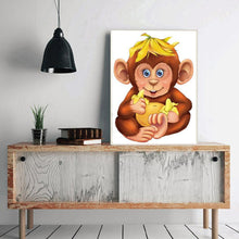 Charger l'image dans la galerie, Singe - diamant rond complet - 30x40cm