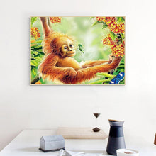 Charger l'image dans la galerie, Singe - diamant rond complet - 30x40cm