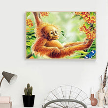Charger l'image dans la galerie, Singe - diamant rond complet - 30x40cm
