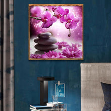 Charger l'image dans la galerie, Fleur - diamant rond complet - 30x30cm