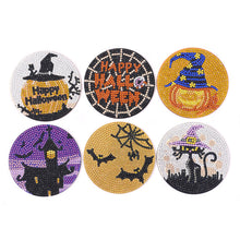 Charger l'image dans la galerie, Mandala/Halloween/Papillons - Tasse sous-verre ronde en bois