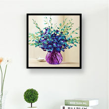 Charger l'image dans la galerie, Fleurs - diamant rond complet - 30x30cm