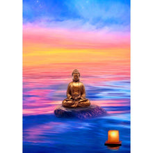 Charger l'image dans la galerie, Statue de Bouddha - diamant rond complet - 30x40cm