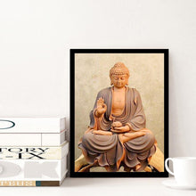 Charger l'image dans la galerie, Statue de Bouddha - diamant rond complet - 30x40cm