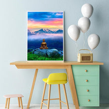 Charger l'image dans la galerie, Statue de Bouddha - diamant rond complet - 30x40cm