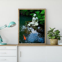 Charger l'image dans la galerie, Statue de Bouddha - diamant rond complet - 30x40cm