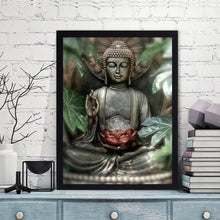 Charger l'image dans la galerie, Statue de Bouddha - diamant rond complet - 30x40cm