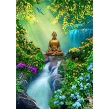 Charger l'image dans la galerie, Statue de Bouddha - diamant rond complet - 30x40cm