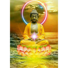 Charger l'image dans la galerie, Statue de Bouddha - diamant rond complet - 30x40cm