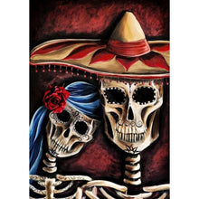 Charger l'image dans la galerie, Beauté de crâne - diamant rond complet - 30x40cm