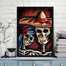 Charger l'image dans la galerie, Beauté de crâne - diamant rond complet - 30x40cm