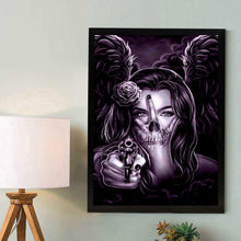 Charger l'image dans la galerie, Beauté de crâne - diamant rond complet - 30x40cm