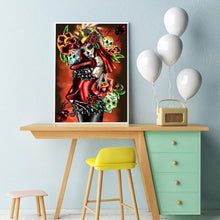 Charger l'image dans la galerie, Beauté de crâne - diamant rond complet - 30x40cm