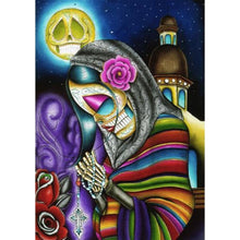 Charger l'image dans la galerie, Beauté de crâne - diamant rond complet - 30x40cm