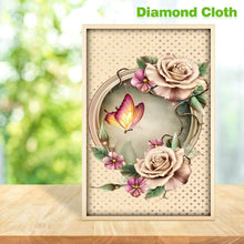 Charger l'image dans la galerie, Papillon de fleur - diamant rond complet - 30x35cm