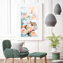 Charger l'image dans la galerie, Papillon de fleur - diamant rond complet - 30x37cm