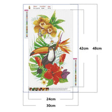 Charger l'image dans la galerie, Papillon de fleur - diamant rond complet - 30x38cm