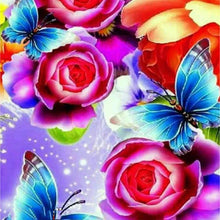 Charger l'image dans la galerie, Fleur - diamant rond complet - 30x30cm