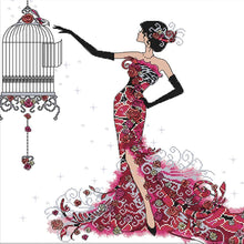 Charger l'image dans la galerie, Caractère - diamant rond complet - 30x30cm