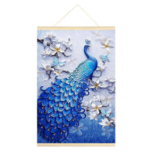 Charger l'image dans la galerie, Peafowl suspendu - diamant rond complet - 40x60cm
