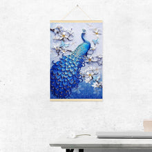 Charger l'image dans la galerie, Peafowl suspendu - diamant rond complet - 40x60cm