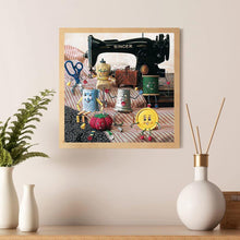 Charger l'image dans la galerie, Machine à coudre - diamant rond complet - 30x30cm