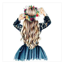 Charger l'image dans la galerie, Fille - diamant rond complet - 30x30cm