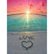 Charger l'image dans la galerie, Plage suspendue - diamant rond complet - 40x60cm