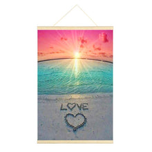 Charger l'image dans la galerie, Plage suspendue - diamant rond complet - 40x60cm