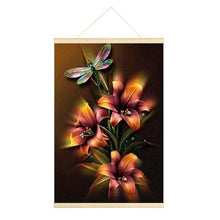 Charger l'image dans la galerie, Libellule suspendue - diamant rond complet - 40x60cm