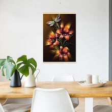 Charger l'image dans la galerie, Libellule suspendue - diamant rond complet - 40x60cm