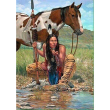 Charger l'image dans la galerie, Indien - diamant rond complet - 30x40cm