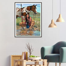 Charger l'image dans la galerie, Indien - diamant rond complet - 30x40cm