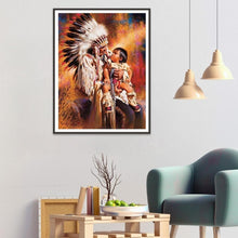 Charger l'image dans la galerie, Indien - diamant rond complet - 30x40cm