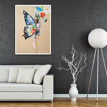 Charger l'image dans la galerie, Papillon - diamant rond complet - 30x40cm